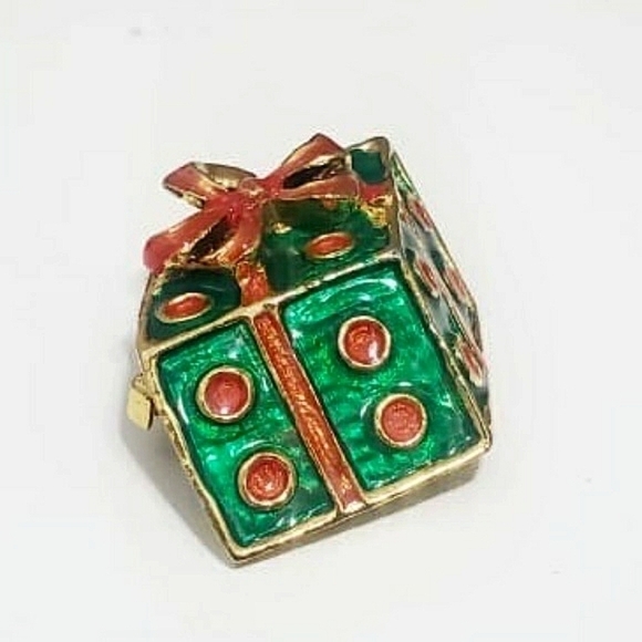 4/$20 80s Christmas Pin Back Red n Green Brooch 🌴 - Picture 1 of 5